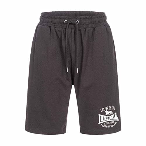 Image of Lonsdale Men's Traprain Shorts, Black/White, 5XL