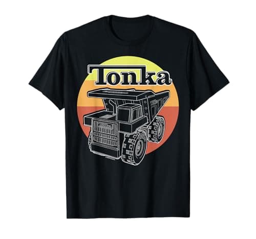 Image of Tonka Retro Sunset Stripe Vintage Truck Logo T-Shirt