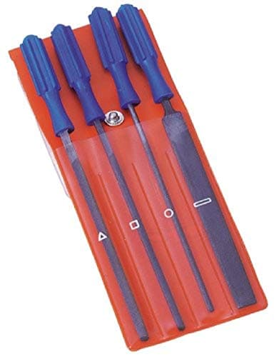 Image of Draper 14184 Warding Hand Metal File Tool Set with Handles Metal Modeling, 100mm, 25.2cm x 6.6cm x 1.4cm, 4 Pcs