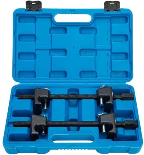 Image of FreeTec 2pc Coil Spring Compressor For MacPherson Struts Shock Absorber Car Garage Tool (Blue)