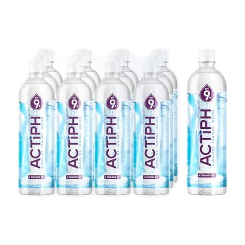 Image of Alkaline Ionised Spring Water pH9+ Purified with Electrolytes Clean and Smooth Taste ACTIPH Water (1L x12)