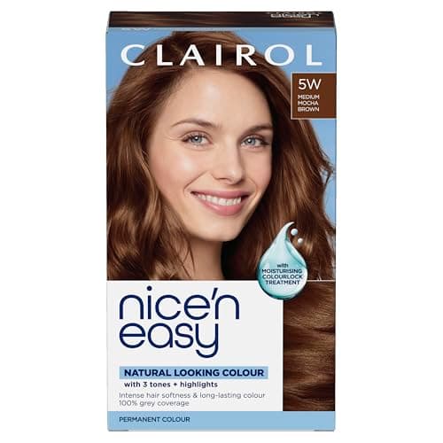 Image of Clairol Nice'n Easy Crème, Natural Looking Oil Infused Permanent Hair Dye, 5W Medium Mocha Brown