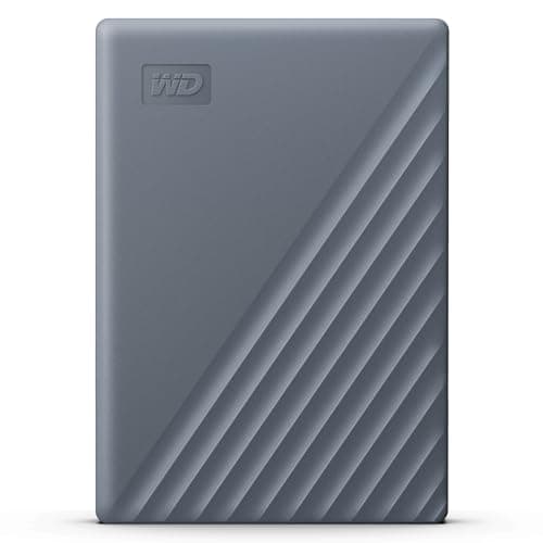 Image of WD 5TB My Passport Portable Hard Drive, Works with USB-C and USB-A, Windows PC, Mac, Chromebook, Gaming Consoles and Mobile Devices, Backup Software and Password Protection - WDBRMD0050BGY-WESN