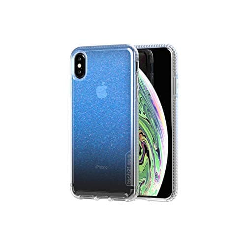 Image of Tech Enterprises Protective Apple iPhone XS Max Case Ultra-thin Iridescent Back Cover with Bulletshield - Pure Shimmer - Blue