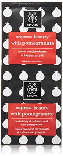 Image of Apivita Express Beauty Revitalizing & Radiance Mask with Pomegranate 2x8ml