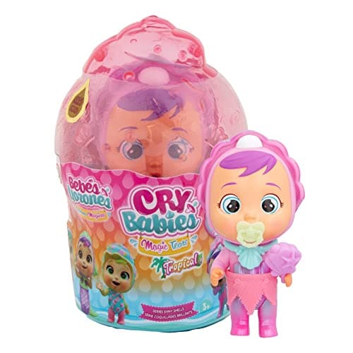 Image of CRY BABIES MAGIC TEARS Tropical Shiny Shells Coraline | Collectible doll that cries Foamy tears with 8 Accessories - Toy for Girls and Boys +3 Years