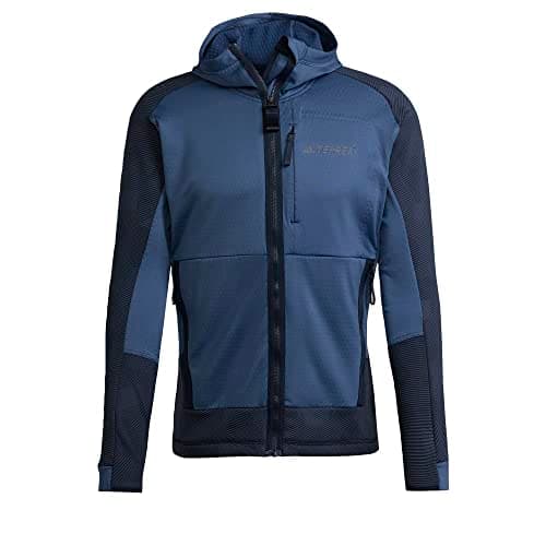Image of adidas Terrex Tech Flooce Hooded Jacket Wonder Steel/Ink XL
