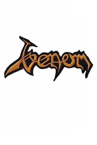 Image of Venom Gold Metal Band Patch Badge Embroidered Iron on Applique Patch Accessory