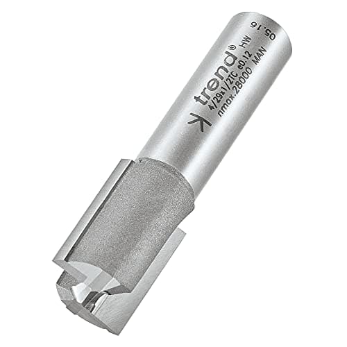 Image of Trend Professional Straight Two Flute Router Cutter, 1/2 Inch Shank, 18mm Cut Diameter, 25mm Cut Length, Tungsten Carbide Tipped, 4/29X1/2TC