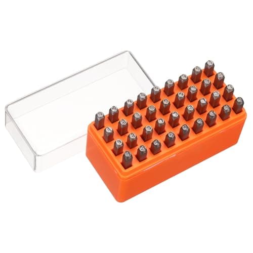 Image of sourcing map 36 Pcs Metal Letter Stamps 1/8" 3mm 40Cr Lowercase Letter and Number Stamp Set Hand Stamping Punch Kit with Case for Jewelry Making Craft Arts Ring Bracelet