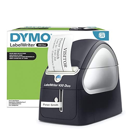 Image of DYMO LabelWriter 450 Duo Label Maker | Direct Thermal Label Printer | Fast Printing of Labels, Barcodes & More | Prints both LW Labels & D1 Plastic Labels