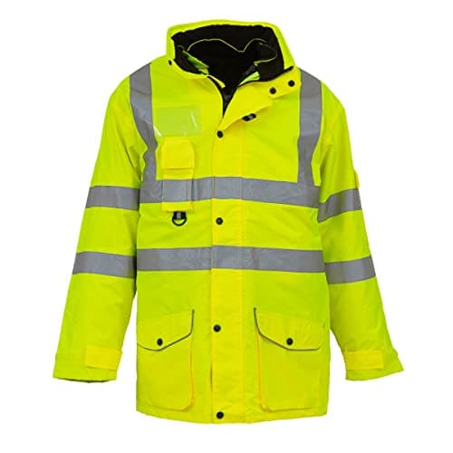 Image of Yoko Hi Vis Multi-Function Breathable & Waterproof 7-in-1 Jacket (Pack of 2) (2XL) (Hi Vis Yellow)