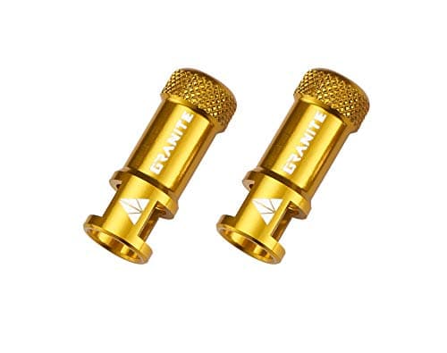 Image of Granite Juicy Nipple Valve Cap with Valve Core Removing Function, Easy to Use Bike Tyre Caps Dust Covers, Durable Alloy Tyre Valve Cap (Gold)