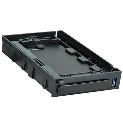 Image of SilverStone SST-MS06B - 3.5 Inch Drive Bay Docking to one Hot-Swappable 9.5mm 2.5 Inch Drive Bay Enclosure, aluminium, black
