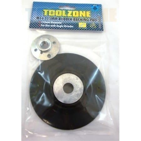 Image of Toolzone M14 Rubber Backing Pad 115Mm for use with Angle Grinder