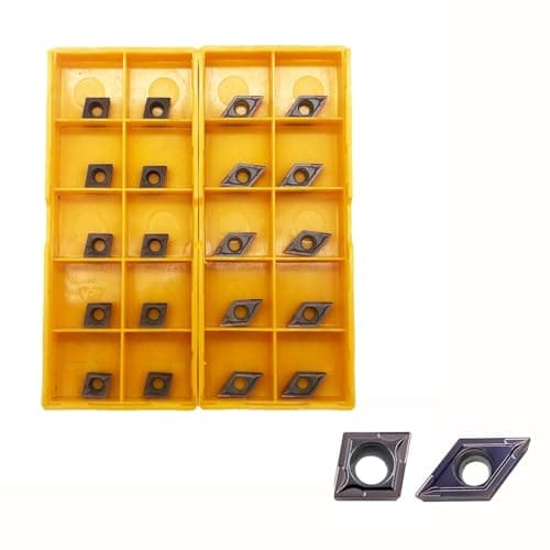 Image of Zouzmin CCMT21.51 CCMT060204 DCMT21.51 DCMT070204 Carbide Turning Inserts,CCMT Insert DCMT Insert Mutilayer Coated Lathe Replacement Inserts for Lathe Turning Tool Holder Boring Bar,20 Pieces