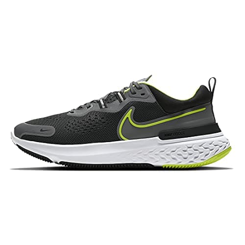 Image of Nike Men's React Miler 2 Running Shoes, Smoke Grey Volt Black, 39 EU