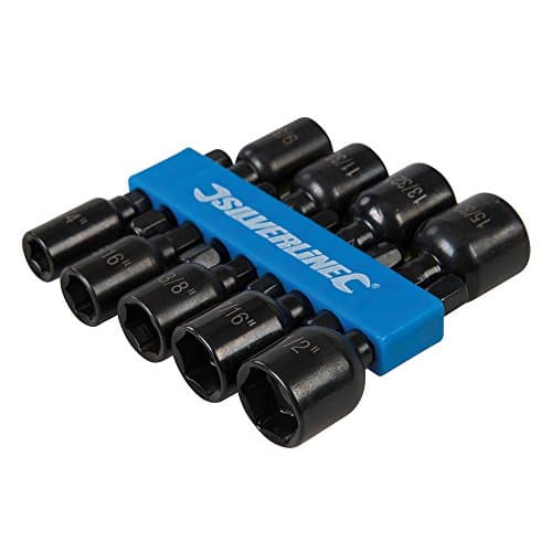 Image of Silverline 793154 Magnetic Nut Driver Set 9pce ¼” – ½”