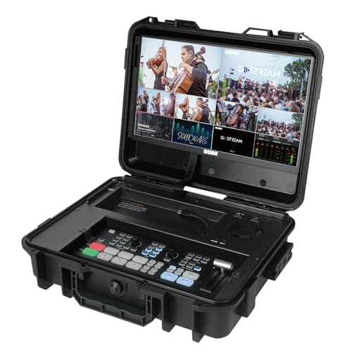 Image of Osee GoStream Duet Video Mixer Kit All in One Multi-Camera Video Switcher Recorder Player Kit 4 HDMI&SDI in USB-C I/O with 14 Inch Monitor Built-in DC-to-Type C Cable NDI (Free Activated)