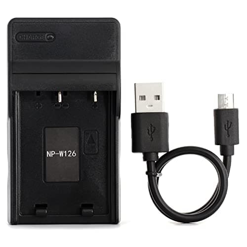 Image of Norifon NP-W126 USB Charger for Fujifilm FinePix HS30, HS30EXR, HS33EXR, HS35EXR, HS50EXR, X-A1, X-E1, X-E2, X-M1, X-Pro1, X-T1, X-T10 Camera and More