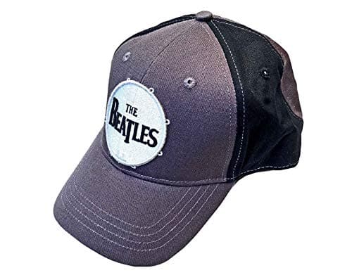 Image of The Beatles Baseball Cap Drum Classic Band Logo Official 2 Tone Grey Strapback One Size