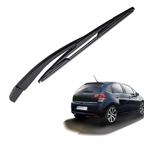 Image of Effitnee Rear Wiper Arm Blade and Arm Set, Back Windscreen Wiper Assembly for C3 2002-2017 Peugeot 307 SW 2002-2017 6429T8