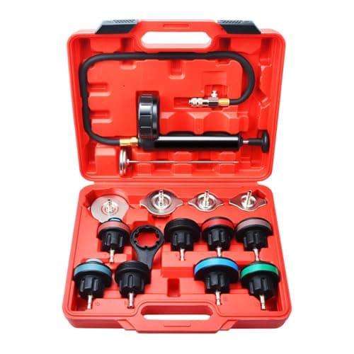 Image of Zoomtools 15PCS Automotive Cooling System Radiator Pressure Tester Kit,Universal Water Tank Leak Detector Car Cooling System Tester Kit