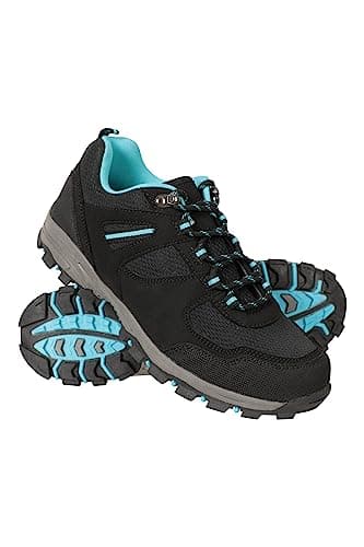 Image of Mountain Warehouse McLeod Womens Walking Shoes - Lightweight, Warm, Durable, Breathable, Mesh Lining, Sturdy Grip, Rubber Outsole - Spring Summer, Running & Gyming Charcoal Adult Shoe Size 4