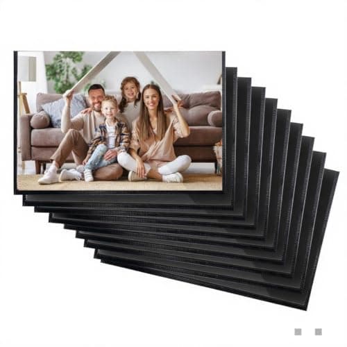 Image of 10 Pieces Magnetic Photo Frames, 10 x 15 cm Magnetic Picture Frames, Fridge Magnet Photos Frame, Personal Black Photo Magnets for Fridge, Postcards, Notices, Window, Doors