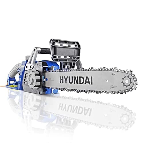 Image of Hyundai 1600W 14" (35cm) Electric Chainsaw – Lightweight 230V Corded Chain Saw with Automatic Chain Lubrication & 3m Power Cable, Ideal for Logs, Branches, Trees & Firewood Cutting