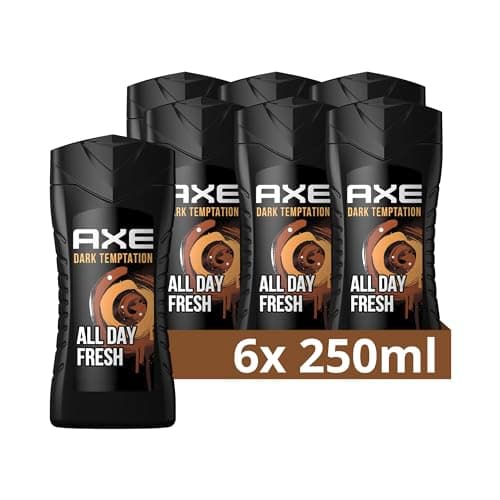 Image of Axe Dark Temptation Shower Gel Dermatologically Tested Pack of 6 x 250 ml