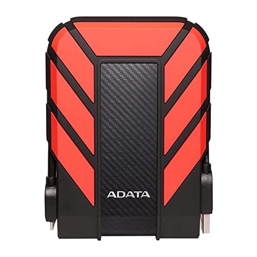 Image of ADATA AHD710P-2TU31-CRD Dashdrive Durable HD710 Pro External Hard Disk Drive, USB 3.1 (2TB, Red)