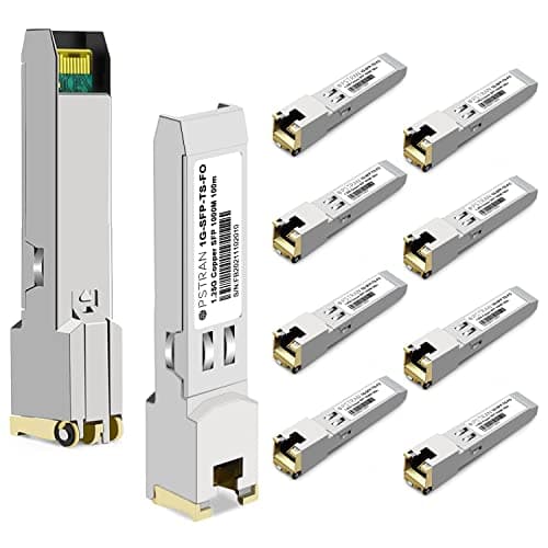 Image of OPSTRAN 1000BASE-T SFP RJ45 Copper Transceiver Module Compatible with Fortinet FS-TRAN-GC FG-TRAN-GC FR-TRAN-GC 100m Cat5e/6 10 Pack