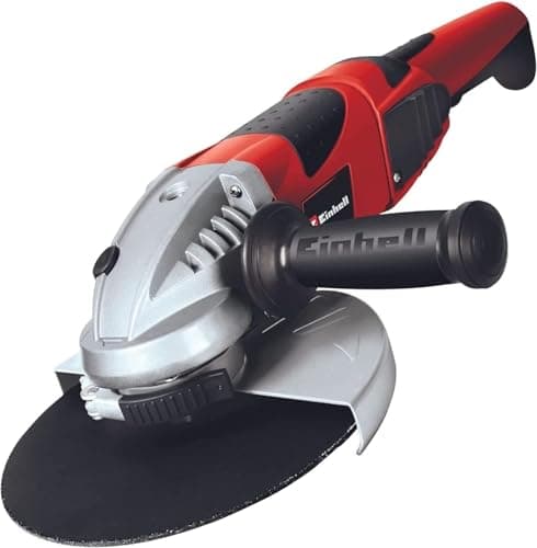 Image of Einhell Angle Grinder TE-AG 230/2000 (2050 W, Disc Diameter 230 mm, Soft Start, Spindle Lock, Swivel Handle, 3 m Power Cable, Grinding Disc Protection with Quick Adjustment, Without Cutting Wheel)