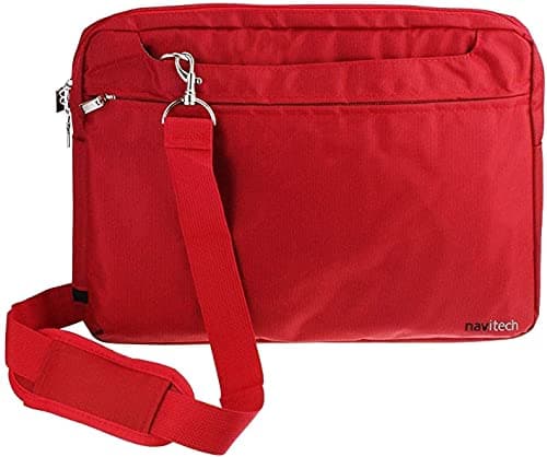 Image of Navitech Red Sleek Water Resistant Laptop Bag - Compatible with Acer Predator Helios 300 PH315-53 15.6 inch Gaming Laptop