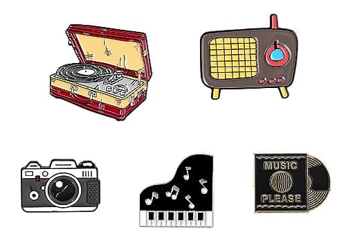 Image of YunZh Cute Enamel pins Set for Backpacks jacket Anime cartoon pins for Clothing Bags Jackets Accessory DIY Crafts pins, Metal, no gemstone