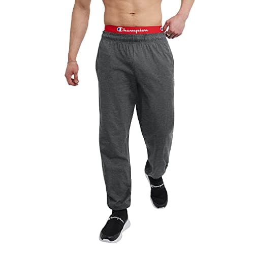 Image of Champion Men's Lightweight Closed Bottom Jersey Pant, Granite Heather, 3X-Large