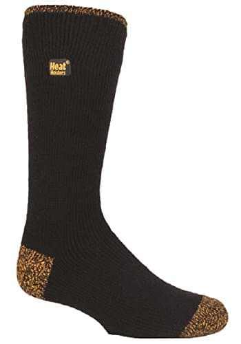 Image of HEAT HOLDERS Mens 1 Pair Workforce 2.3 TOG Reinforced Heel and Toe Work Wear Socks Black 11-13