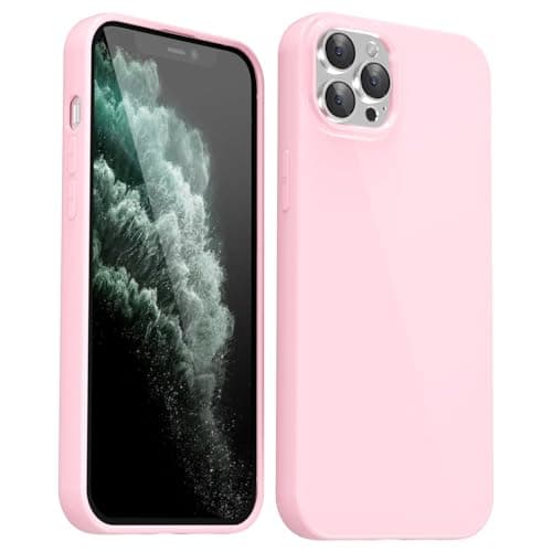 Image of Svanove for iPhone 11 Pro Max Case Silicone, Glossy Soft Rubber Gel Jelly Cute Protective Plastic Simple Plain Phone Case Cover for Women Girl, Slim Thin Flexible Shockproof TPU, Pink