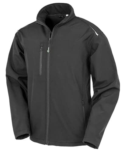 Image of Result R900X Mens Recycled 3-Layer Printable Softshell Jacket - Black - L