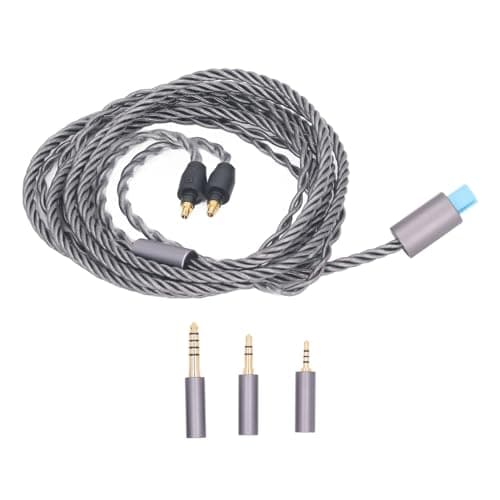 Image of Jectse Silver Plated Copper Headphone Cable with 3.5mm, 2.5mm, 4.4mm Plug, Fit for SENNHEISER IE40 Pro Earphone, 47.2in Length