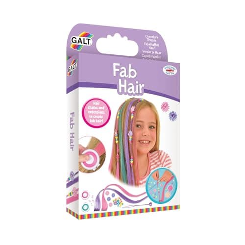 Image of Galt Toys, Fab Hair, Hair Chalk Kit and Extensions for Children, Ages 6 Years Plus