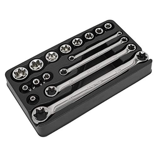 Image of Sealey Ak61801 TRX-Star 3/8Sq Drive Socket and Spanner Set 16Pc