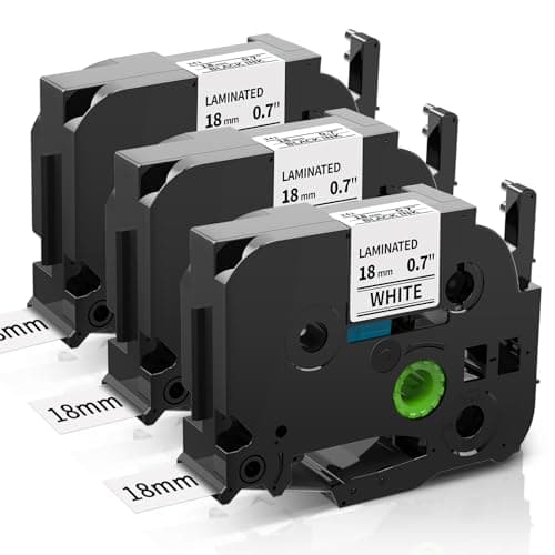 Image of COLORWING Replace for Brother P Touch 18mm TZe-241 TZe241 Tape TZ Laminated White for Brother Ptouch PT-D400 PTD410 PTD600 PT-D610BT Label Printer Tape