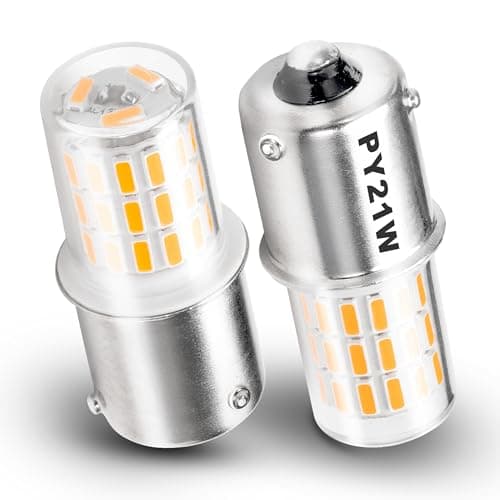 Image of Ziomitus BAU15S PY21W LED Turn Signal Indicator Bulbs, 581 1056 PY21W Car Bulbs Amber Yellow, 12V-24V BAU15S LED Bulb for Turn Signal Backup Tail Blinker Car Parking DRL Lights, 2 Pack