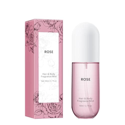 Image of Rose Body Spray for Women, Rose Hair & Body Fragrance Mist, Long Lasting Fragrance, Perfume Oil Spray, Flower Skin Full Size Body Mist (1)
