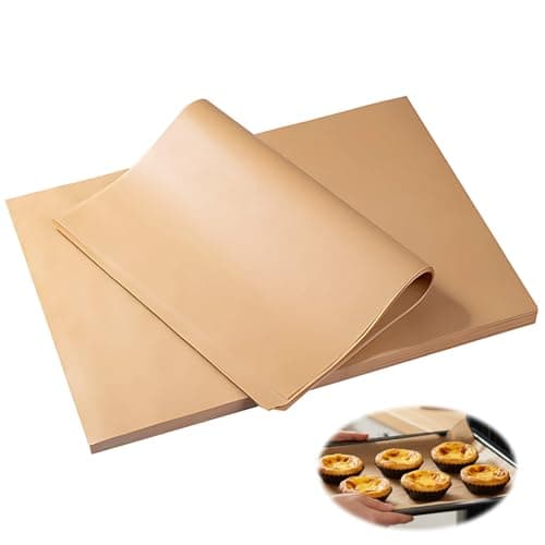 Image of 100 Pcs 20x30 cm Parchment Paper, 100 Sheets 8x12 inch Baking Paper for Cooking, Greaseproof Paper Sheets for Baking, Parchment Baking Paper Sheets for Grilling Air Fryer Steaming