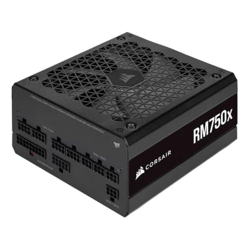 Image of Corsair RM750x 80 PLUS Gold Fully Modular 750 Watt ATX Power Supply (135 mm Fan with Magnetic Levitation Bearing, Comprehensive Compatibility, Japanese Capacitors, Extremely Fast Wake Up) EU - Black