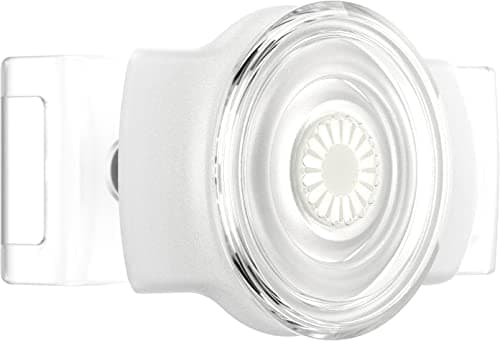 Image of PopSockets: PopGrip Slide Stretch Non-Adhesive Phone Stand & Grip with Square Edges and a Swappable Top - Compatible with Most Phones - Clear on White