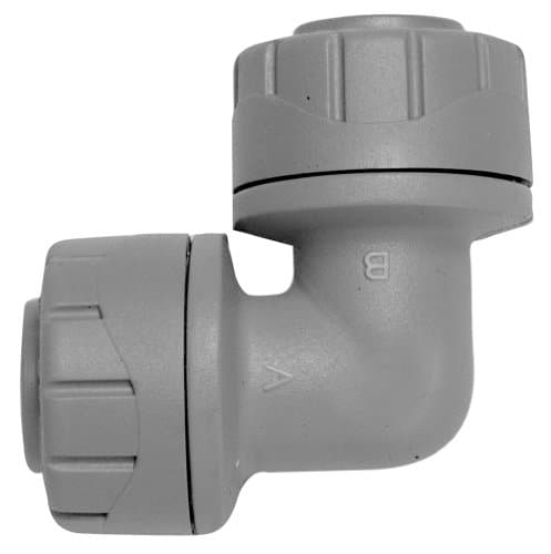 Image of Polyplumb Push Fit Elbow 15mm - Grey (Pack of 5)